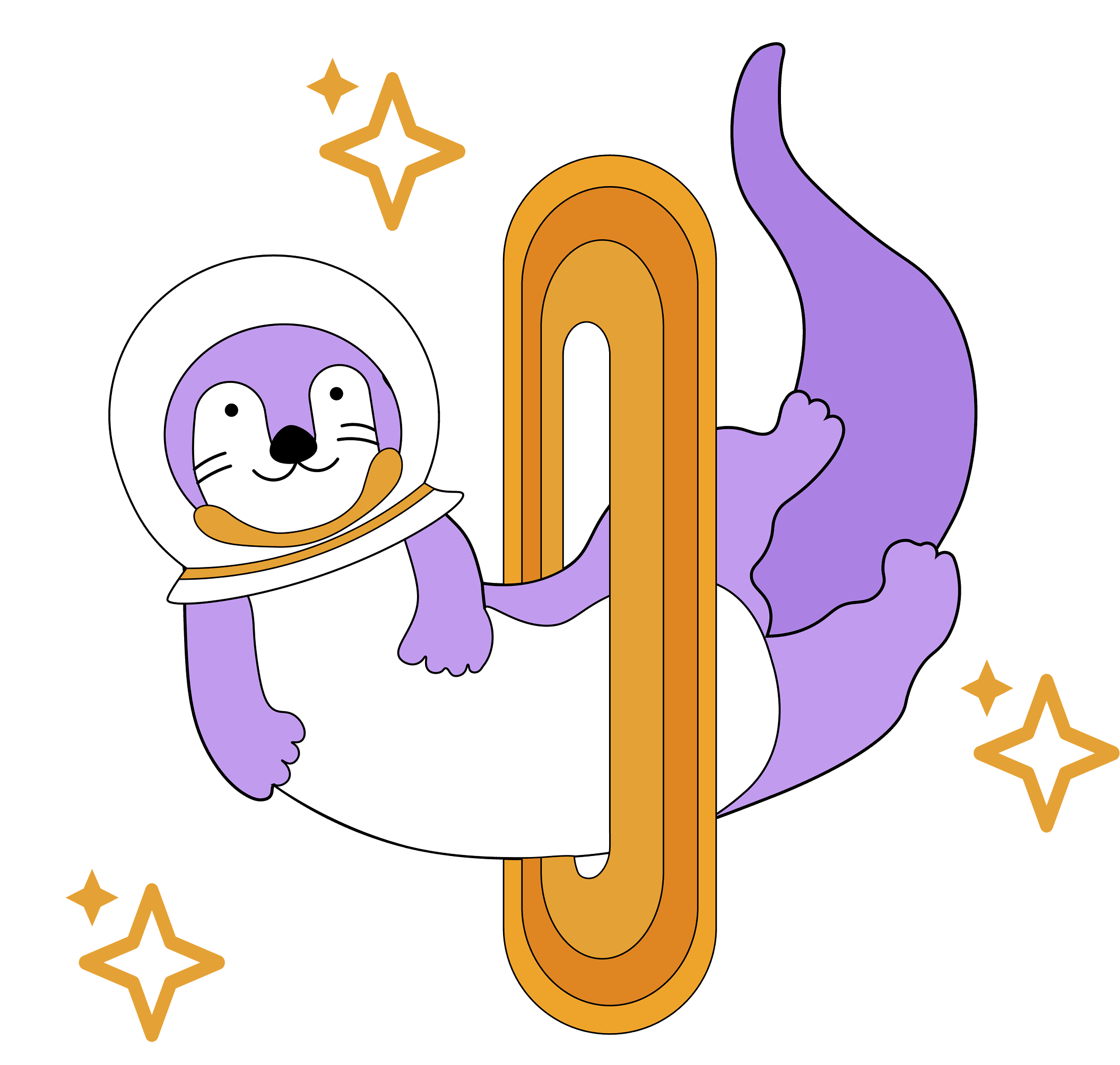 Jackie the Otter, the logo for AggieFiction.